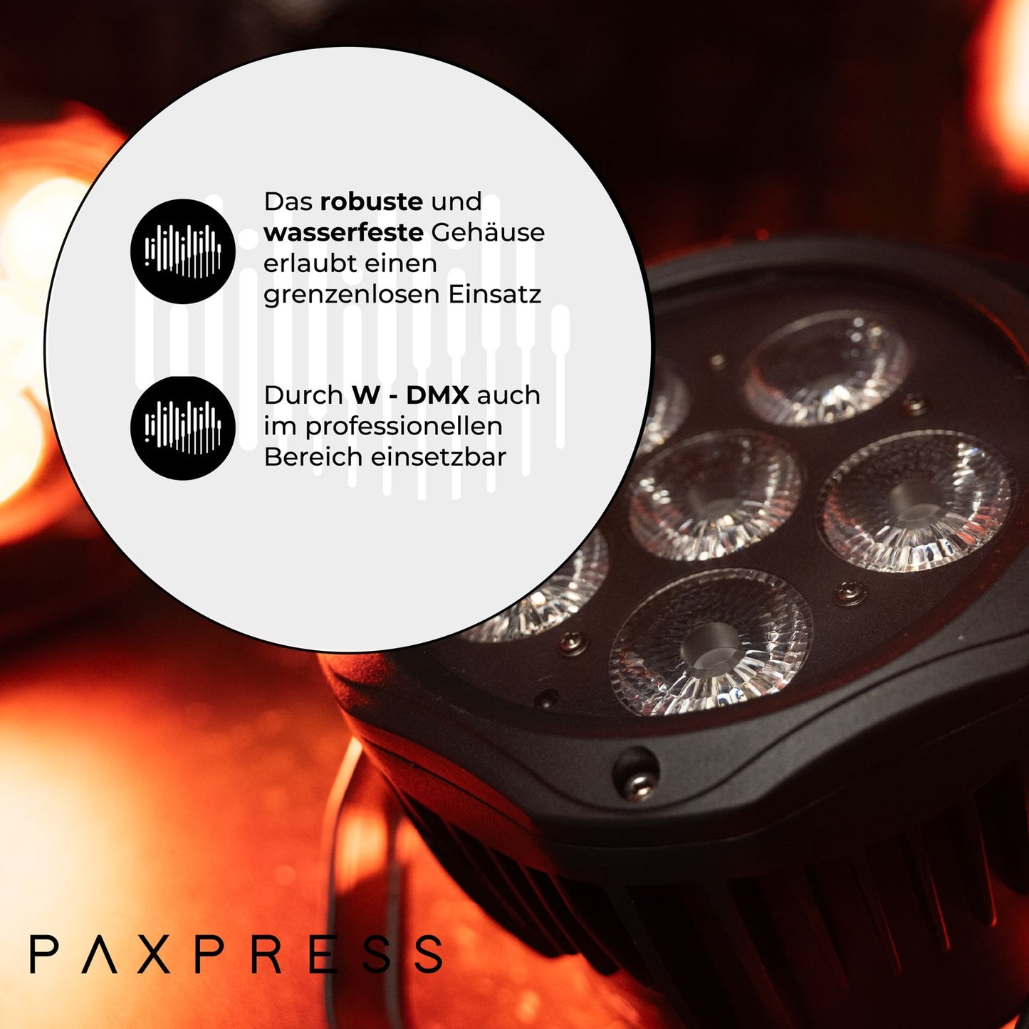 SLX Outdoor-M Akku: 4 LED Akku PAR Lights im Paket