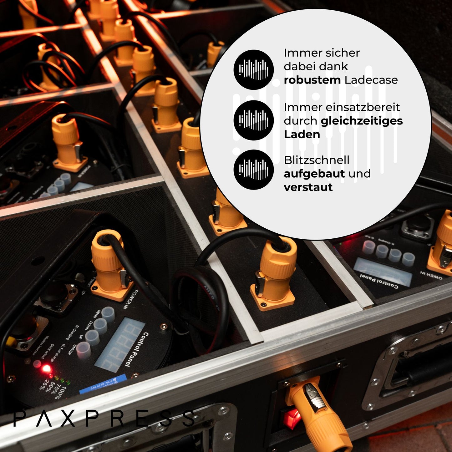 SLX Outdoor-XL Akku: 6 LED Akku PAR Lights im Ladecase