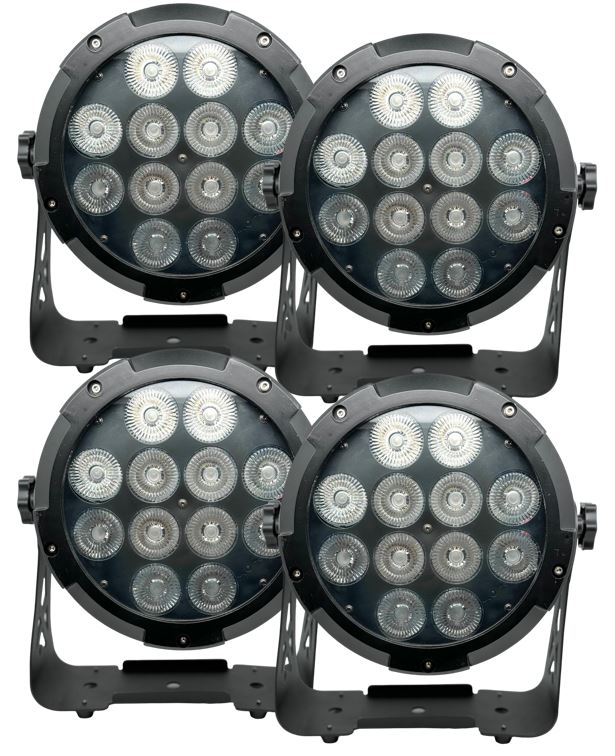 SLX Outdoor-XL Akku: 4 LED Akku PAR Lights im Paket